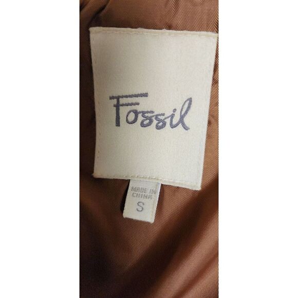 Fossil Womens Single Breasted Jacket Blazer Yellow Mustard Notch Lapel Size S - Picture 7 of 8